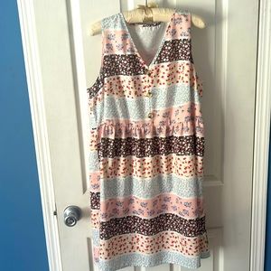 Multicolored Floral Dress Size 1X